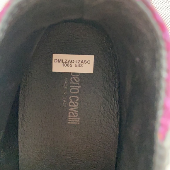 NEW Roberto Cavalli Men’s-Women’s sneakers snake leather women’s size 9 men’s 8 - Picture 6 of 7